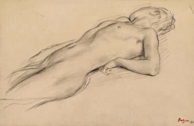 Femme nue, étendue sur le dos (Edgar Degas) - Muzeo.com