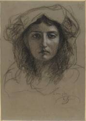 Fille d'Alvito, étude pour la tête de la porteuse d'eau 