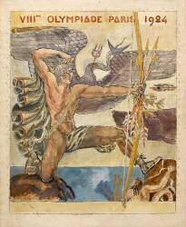 Héraklès, recherches pour l'affiche des Jeux olympiques de 1924 (Antoine Bourdelle) - Muzeo.com