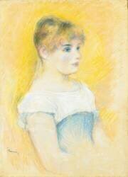 Jeune fille dans un corset bleu (Auguste Renoir) - Muzeo.com