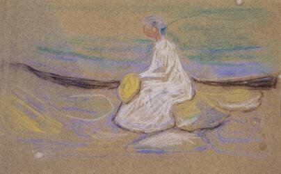 Jeune fille à la plage (Edvard Munch) - Muzeo.com