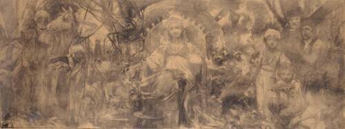 La Bosnie offrant ses produits à l'Exposition (Alfons Mucha) - Muzeo.com