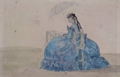 La dame en bleu (Eugène Boudin) - Muzeo.com