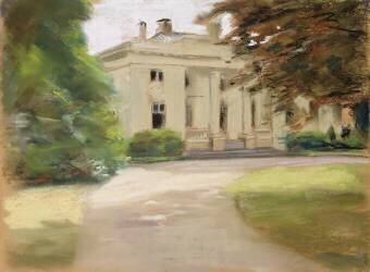 La maison de campagne Godeffroy à Hirschpark von Nienstedten sur l'Elbe (Max Liebermann) - Muzeo.com