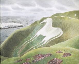 Le cheval de Westbury (Eric Ravilious) - Muzeo.com