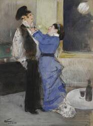 Le noeud de cravate (Jean-Louis Forain) - Muzeo.com