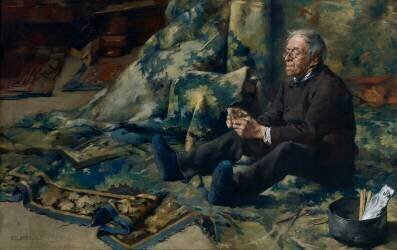 Le Repriseur de tapisserie (René Joseph Gilbert) - Muzeo.com