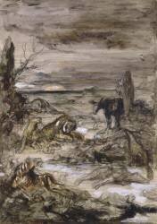Les Animaux malades de la peste. Esquisse pour les fables de La Fontaine (Gustave Moreau) - Muzeo.com