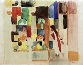 Les enfants chez les marchands de fruits et légumes I (August Macke) - Muzeo.com