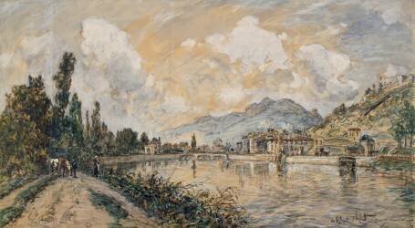 L'ile verte à Grenoble (Johan Barthold Jongkind) - Muzeo.com