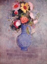 Nature Morte aux Fleurs dans un Vase Bleu (Odilon Redon) - Muzeo.com