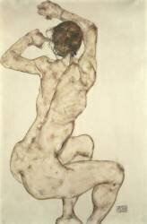 Nu accroupi, 1915 (Egon Schiele) - Muzeo.com