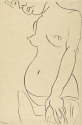 Nu aux trois quarts, tête partiellement visible (Henri Matisse) - Muzeo.com