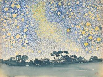 Paysage avec des étoiles (Henri-Edmond Cross) - Muzeo.com