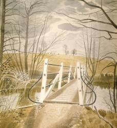 Pont de métal à Ewenbridge (Eric Ravilious) - Muzeo.com