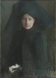 Portrait de jeune femme en deuil (Pascal Dagnan-Bouveret) - Muzeo.com