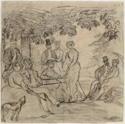 Réunion de famille sur la terrasse du château de Méric (Frédéric Bazille) - Muzeo.com