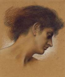 Study of a head (Evelyn de Morgan) - Muzeo.com