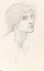 Tête de jeune femme (Edward Burne-Jones) - Muzeo.com