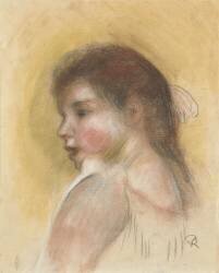 Tête d'une jeune fille de profil (Auguste Renoir) - Muzeo.com