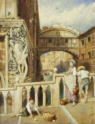 Le pont des soupirs (Myles Birket Foster) - Muzeo.com