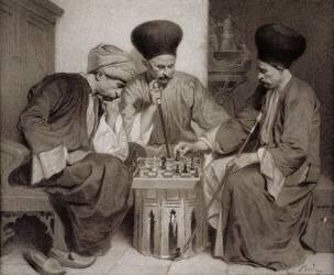 Trois Turcs jouant aux échecs (Alexandre Bida) - Muzeo.com