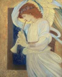 Un ange jouant de la trompette (Edward Burne-Jones) - Muzeo.com