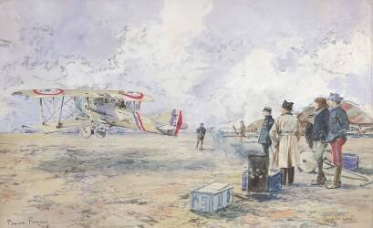 Un avion qui décolle (François Flameng) - Muzeo.com