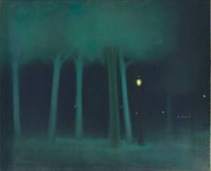 Un parc dans la nuit (Jozsef Rippl-Ronaï) - Muzeo.com