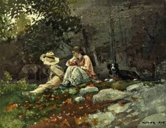 Un Troupeau de Moutons, Houghton Farm (Winslow Homer) - Muzeo.com