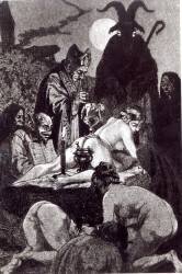 Une messe noire, illustration pour 'La Sorciere' de Jules Michelet (anonyme) - Muzeo.com