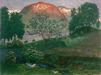 Une nuit de juin dans le jardin (Nikolai Astrup) - Muzeo.com