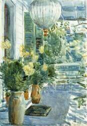 Veranda of the Old House (Childe Hassam) - Muzeo.com