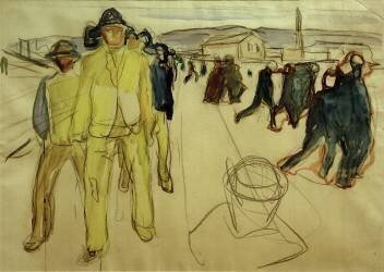 Workers on their way home (Edvard Munch) - Muzeo.com