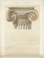 Athènes, Erechtéion, étude d'un chapiteau au portique nord (Louis Boitte) - Muzeo.com