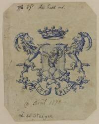 Blason aux armes de la famille de Steiger (Emile Gallé) - Muzeo.com
