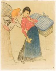 Deux jeunes blanchisseuses (Théophile Alexandre Steinlen) - Muzeo.com