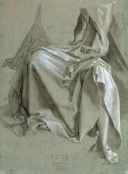 Draperie couvrant les genoux et le torse d'un Christ assis (Albrecht Dürer) - Muzeo.com