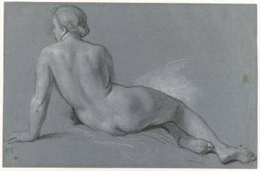 Etude de femme nue, vue de dos (Louis Boullogne le Jeune) - Muzeo.com