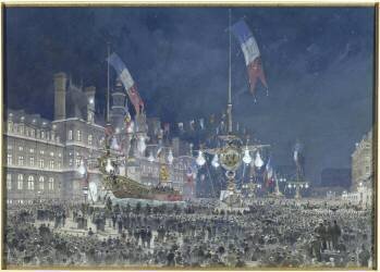 Fête devant l'Hôtel de Ville, fête franco-russe en 1895 (Théodore-Joseph-Hubert...) - Muzeo.com