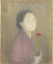 Femme à la fleur (Jozsef Rippl-Ronaï) - Muzeo.com
