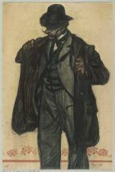 Homme mettant un pardessus (Maxime Dethomas) - Muzeo.com