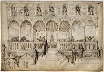 Le Christ âgé de douze ans dans le temple avec les docteurs (Jacopo Bellini) - Muzeo.com