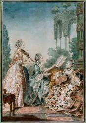 Mesdemoiselles Royer, filles du musicien de Zaide (Carmontelle) - Muzeo.com