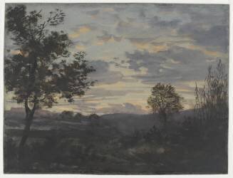 Paysage de France : effet de soir (anonyme) - Muzeo.com
