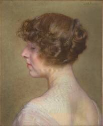 Portrait de madame Fabre, née Yvonne Warrain (Marcel Baschet) - Muzeo.com