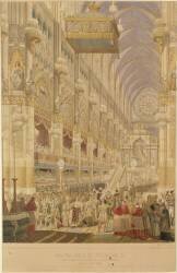 Sacre de Charles X dans l'église métropolitaine de Reims le 29 mai 1825 (Charles Abraham Chasselat) - Muzeo.com