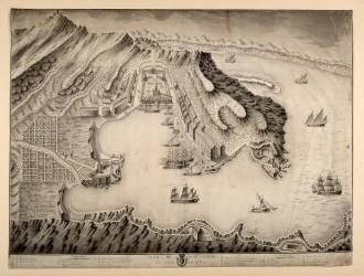 Vue du port de Port Vendres et de ses environs (Charles de Wailly) - Muzeo.com