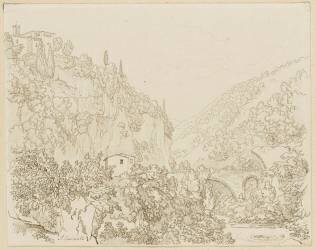 Vue d'un ravin à Saint-Cosimato (Lancelot-Théodore Turpin de...) - Muzeo.com