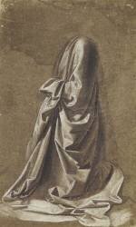 Étude de draperie pour un personnage agenouillé (Léonard de Vinci) - Muzeo.com